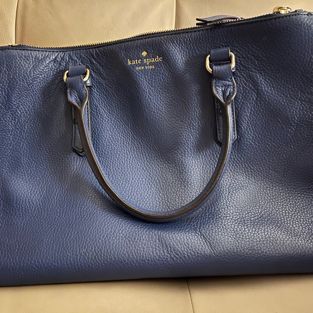 Navy Kate Spade Large Handbag Used